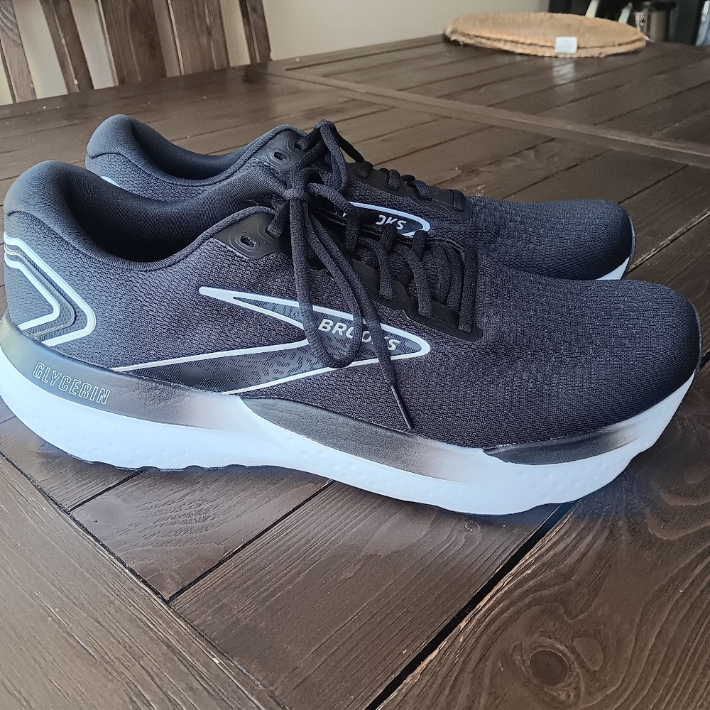 BROOKS Glycerin Size 13 D Wide Black White  Running Shoes 1104181D090 ⚡️